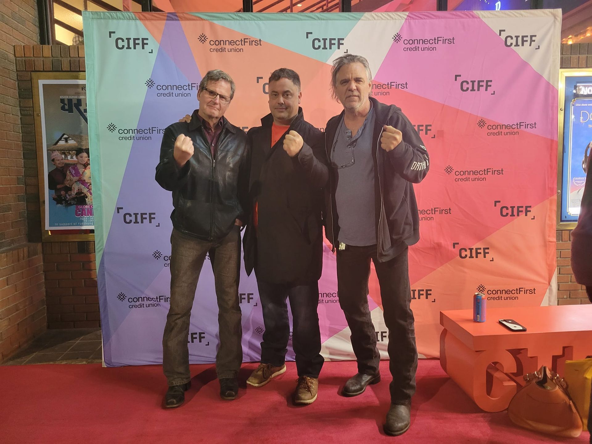 Calgary International Film Festival: writer Richard Zywotkiewicz with Matt Paproski and producer Mike Peterson.