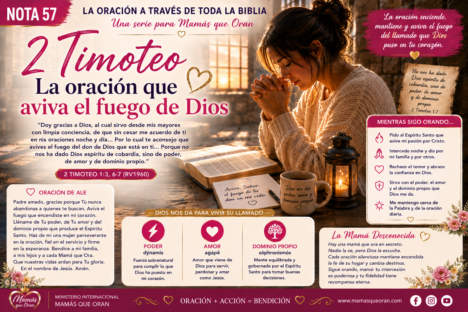 La oración prepara el terreno donde la Palabra dará fruto.