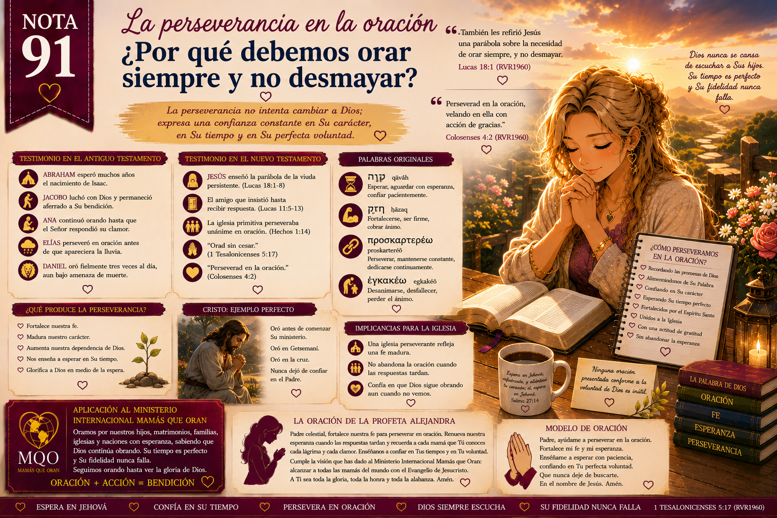 Dios llama a Sus hijos a orar siempre y no desmayar.