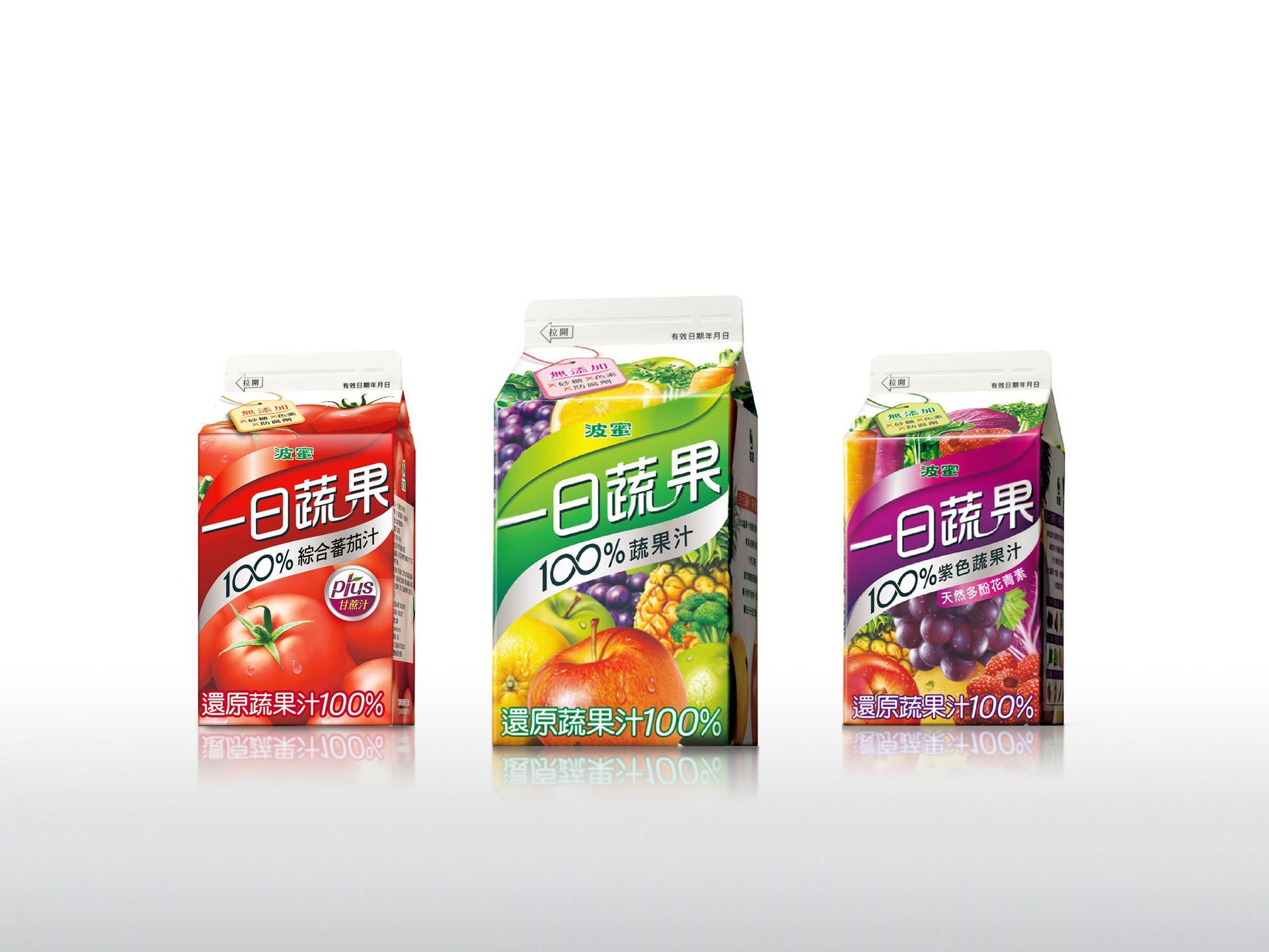 一本設計包裝案例，為波蜜企業銷售最佳的新鮮屋包裝【一日蔬果】，製作包裝上方的icon設計，這次主要重點是如何在原有視覺風格的之下，使上方的無添加訊息清晰明了。在經過多方嘗試提出五款提案後，客戶一眼便選定了目前這款視覺，並延續使用至今。