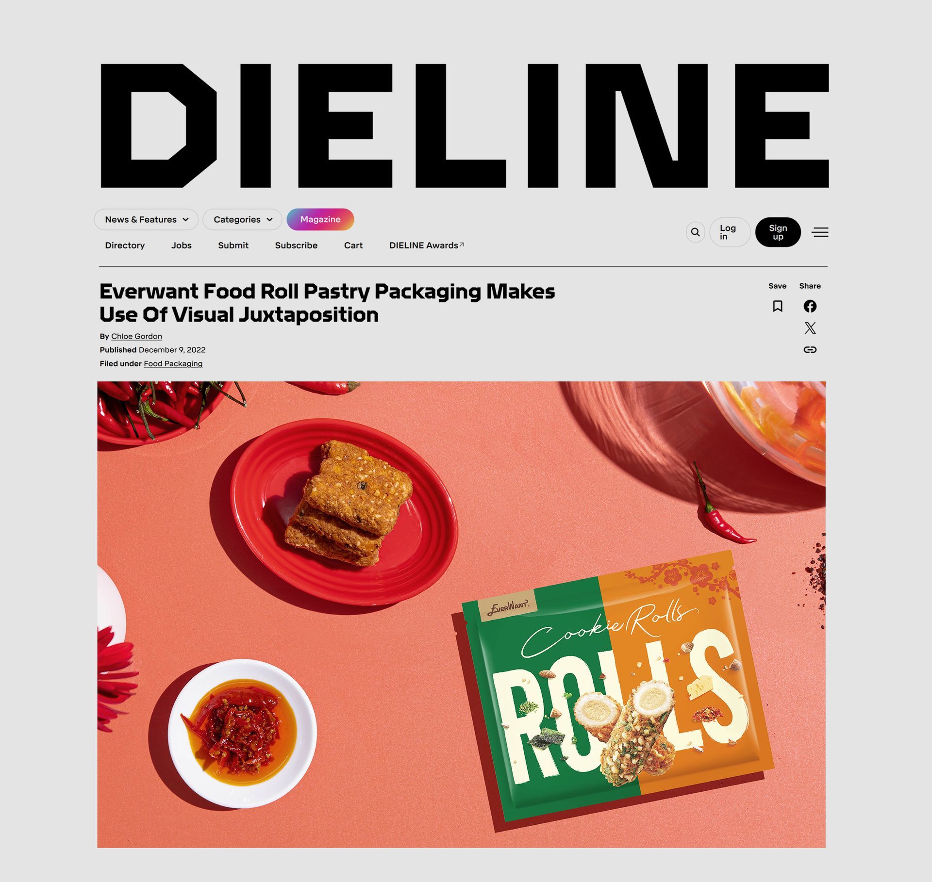 Dieline設計平台-入選,在過去的15年裡,DIELINE獎正式認可了全球包裝設計領域的絕對最佳作品,讓人們認識到精心設計的品牌包裝的巨大價值。