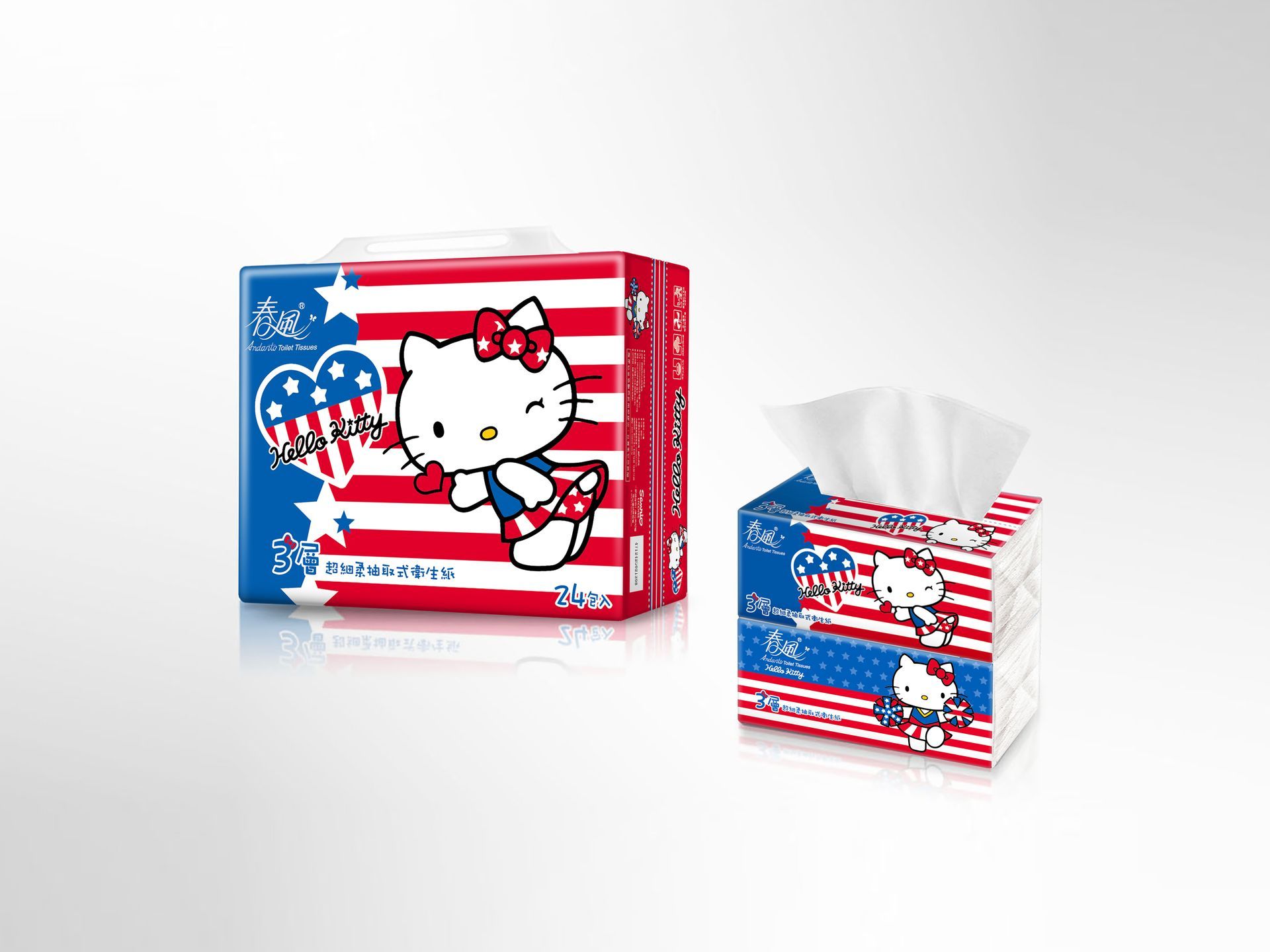 一本設計作品-春風Hello Kitty衛生紙