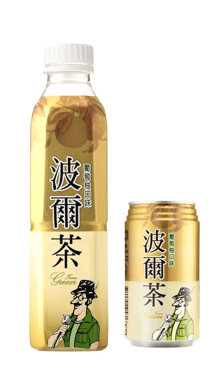 一本設計作品“金車波爾茶“品牌CIS VI識別設計產品包裝設計。台灣創意百科年鑑-收錄