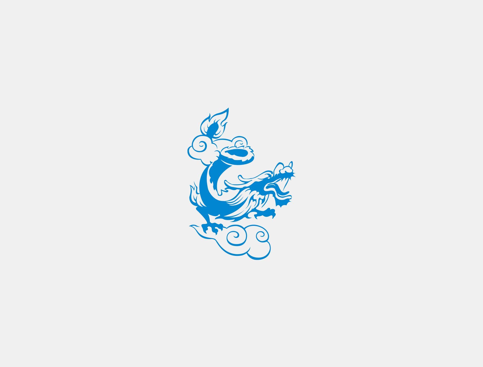 一本設計作品，金龍商標設計