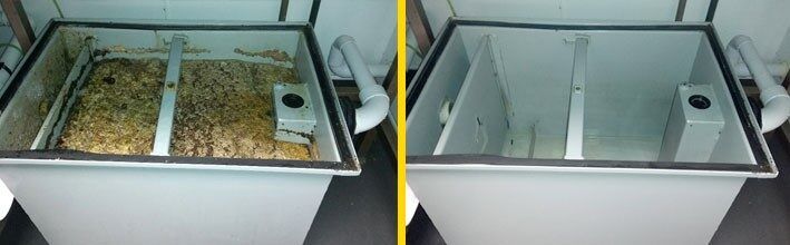 Grease Trap Cleaning Before & After