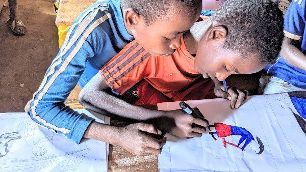 Ethiopian children drawing
