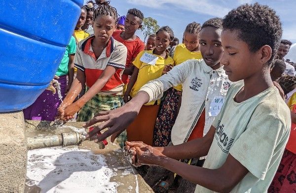 Demonstration of hand washing