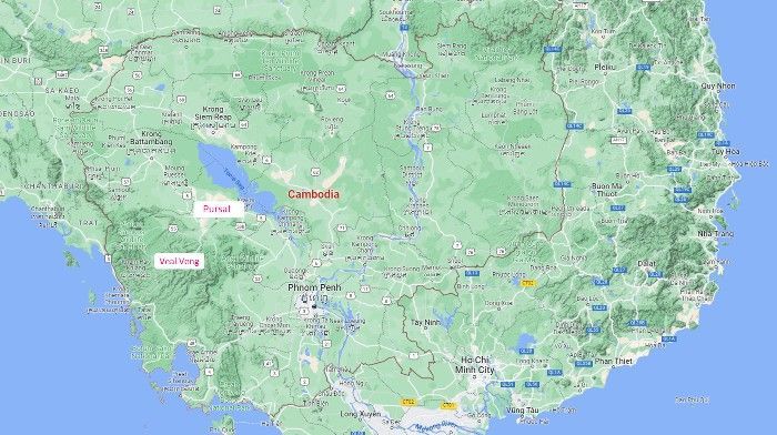 Cambodia Map - HOPE well projects
