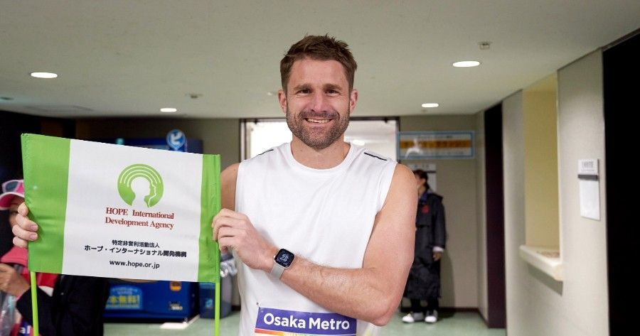 Osaka Marathon runner Brandon Possin