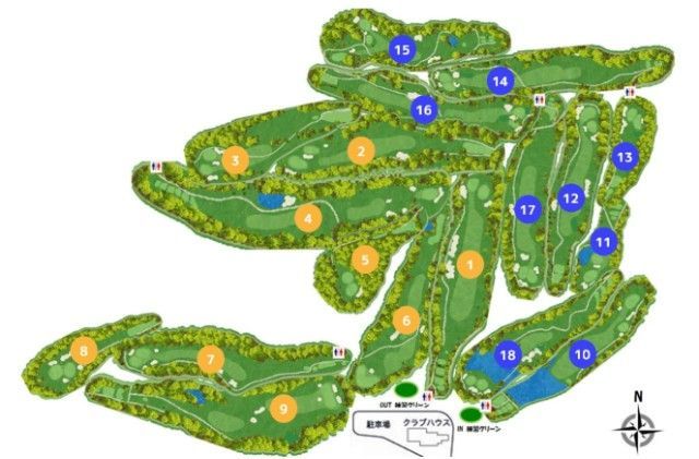 Aoyama Golf Club course layout diagram