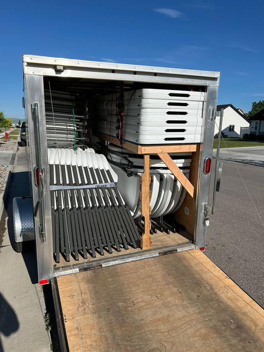 Delivery of rental tables for event setup and breakdown