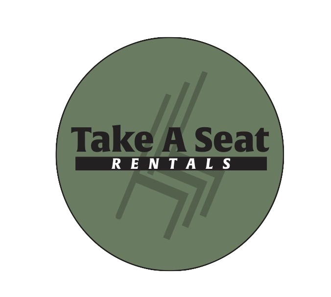 Take A Seat Rentals logo for table, chair, and tent rentals in Logan Utah