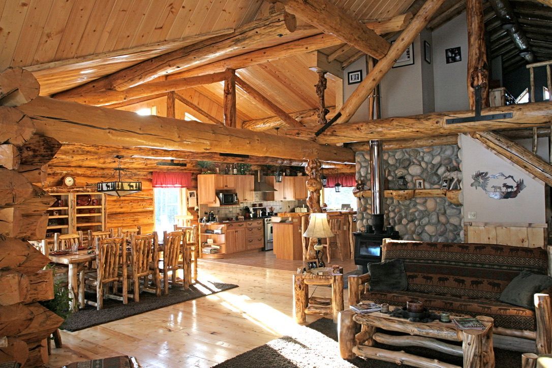 Great room at Log Cabin Wilderness Lodge