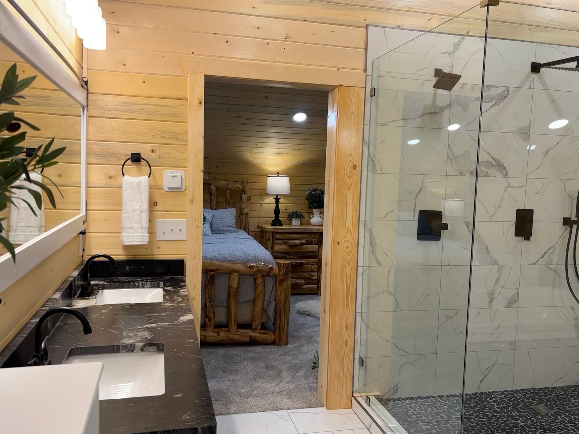 View the northern lights, aurora borealis, in dark skies at the Wilderess Lodge.