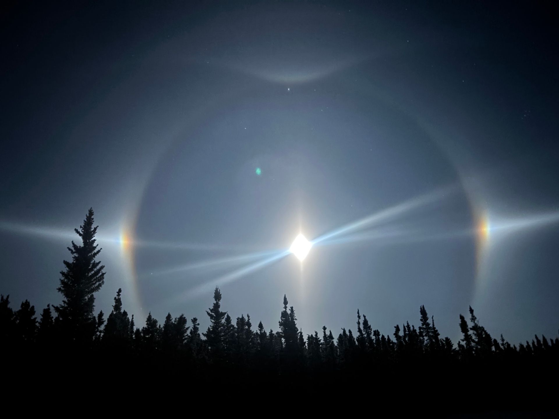Moonbow over Interior Alaska