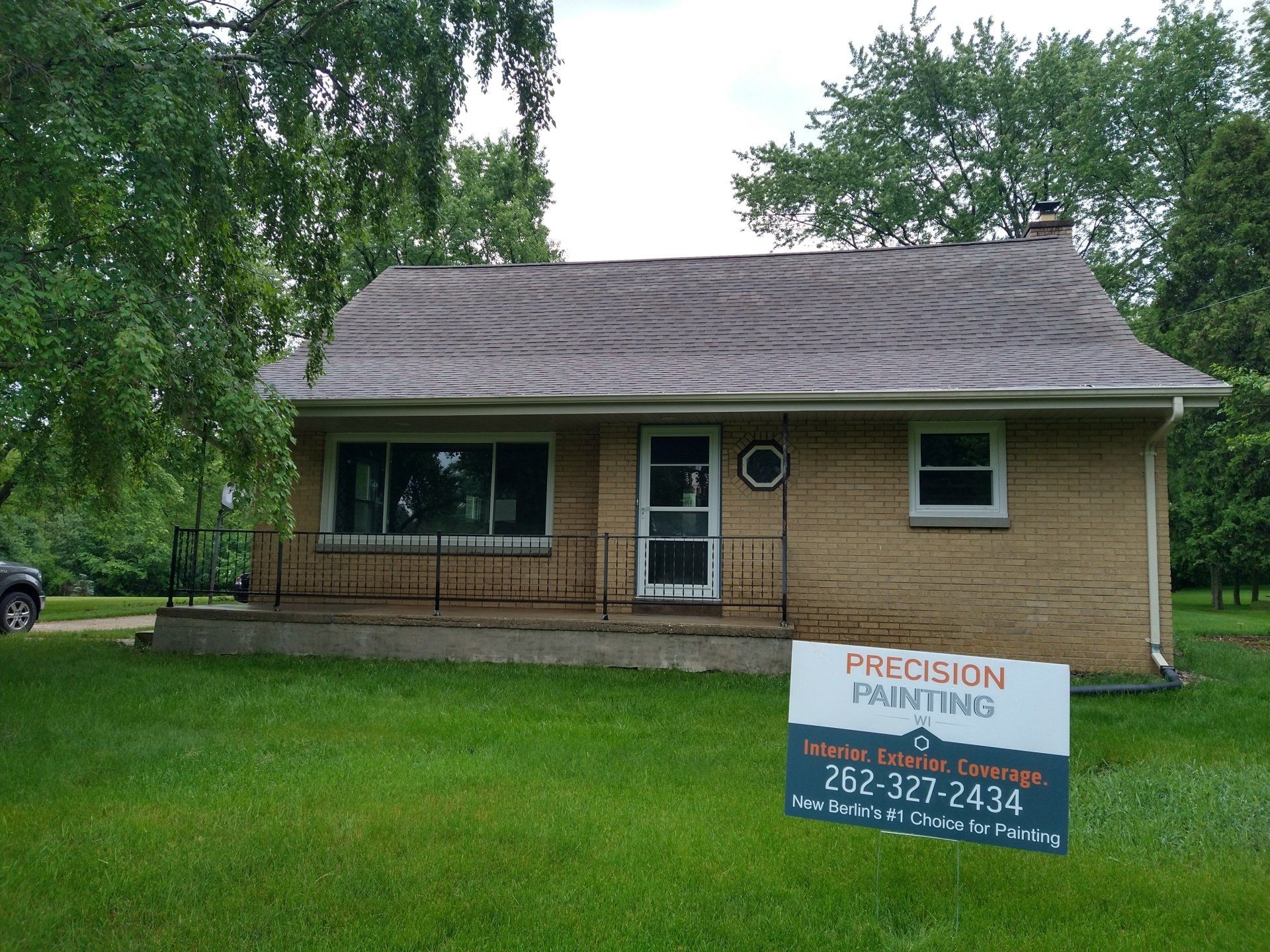 exterior painting before photo