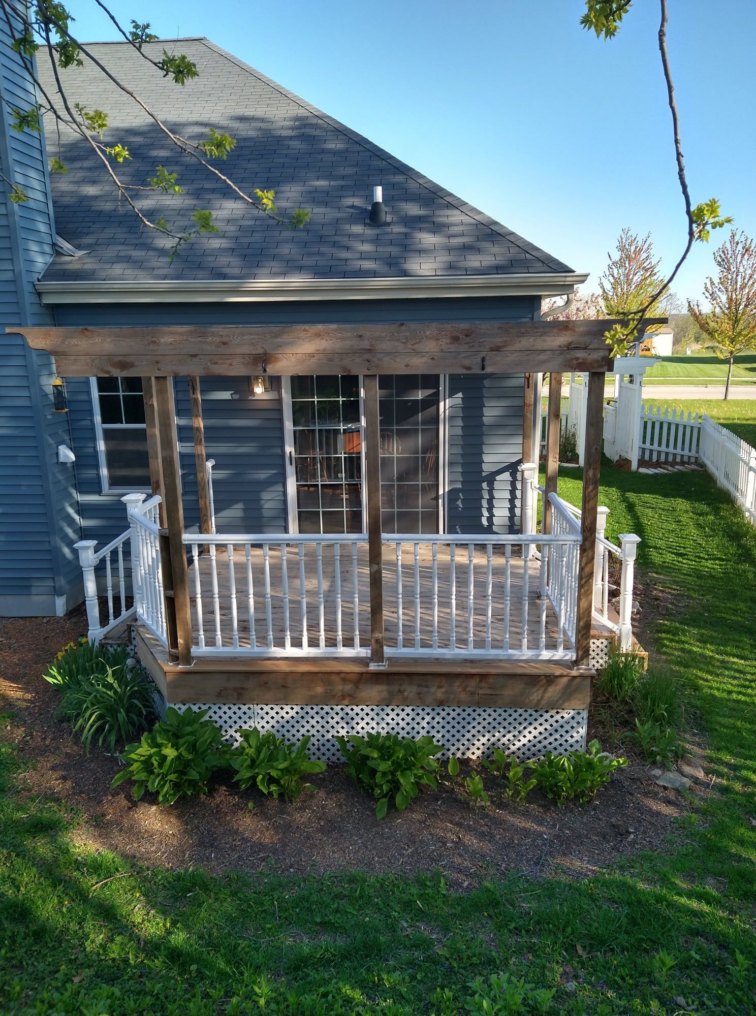 deck painting before photo