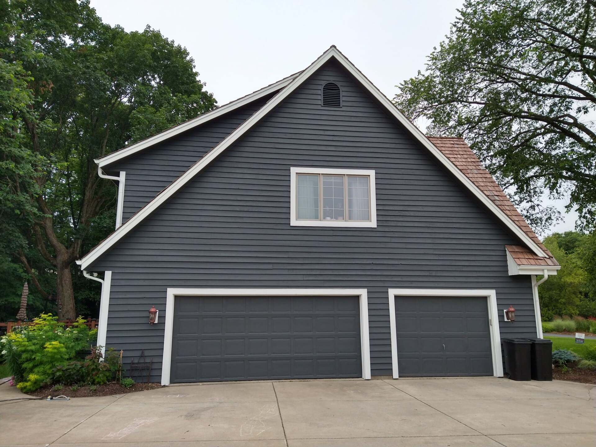 exterior garage painting after