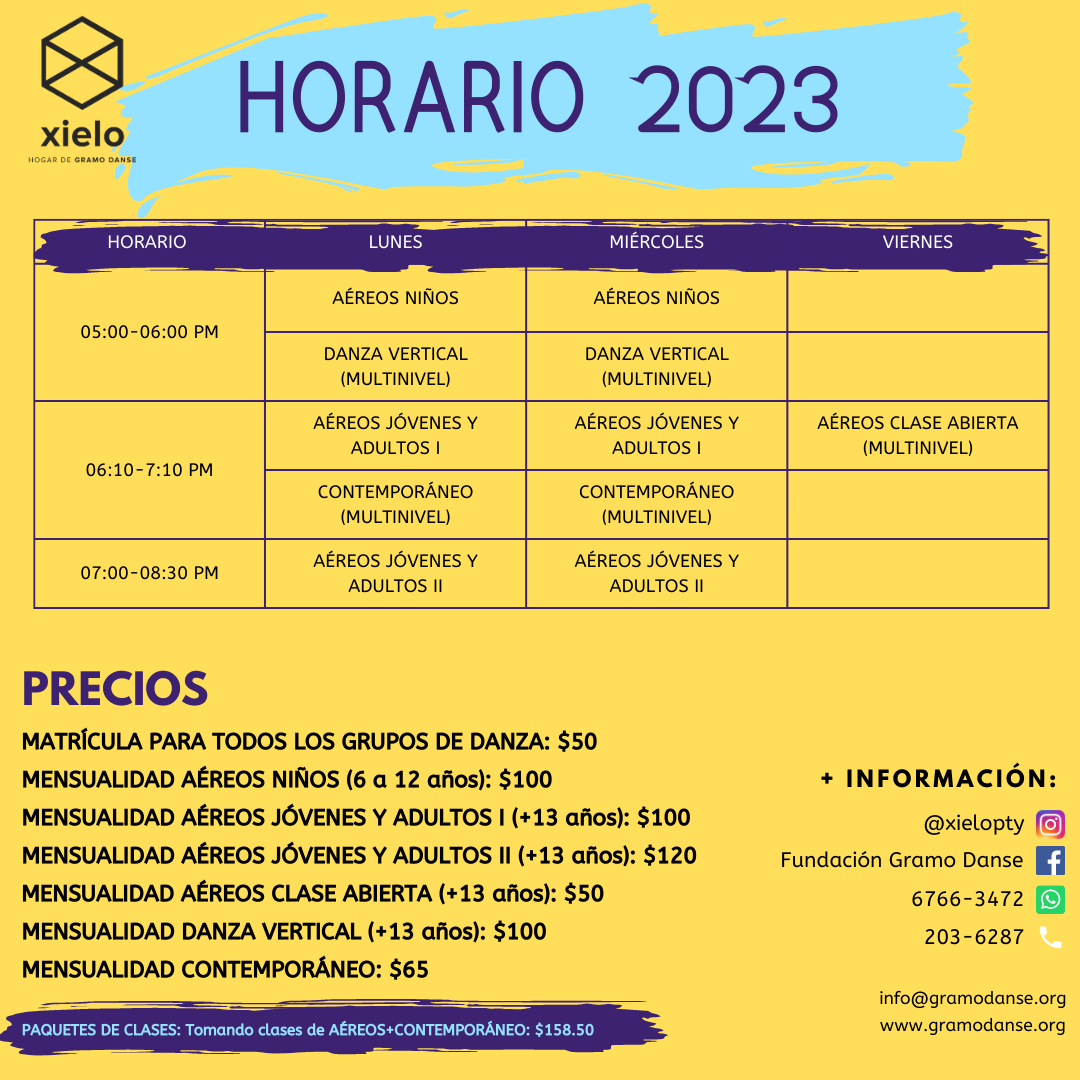 Fundación Gramo Danse horario y precios