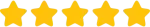 A row of yellow arrows on a white background.