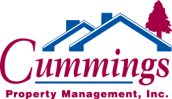 A logo for cummings property management inc.