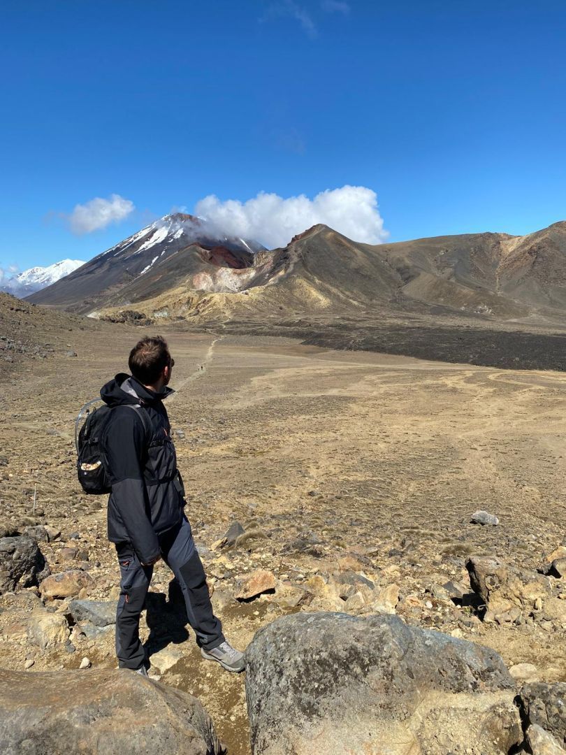 Looking back to Red Crater Ridge and Mt Ngauruhoe