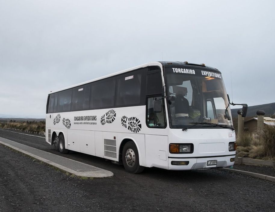 The Tongariro Expeditions shuttle bus