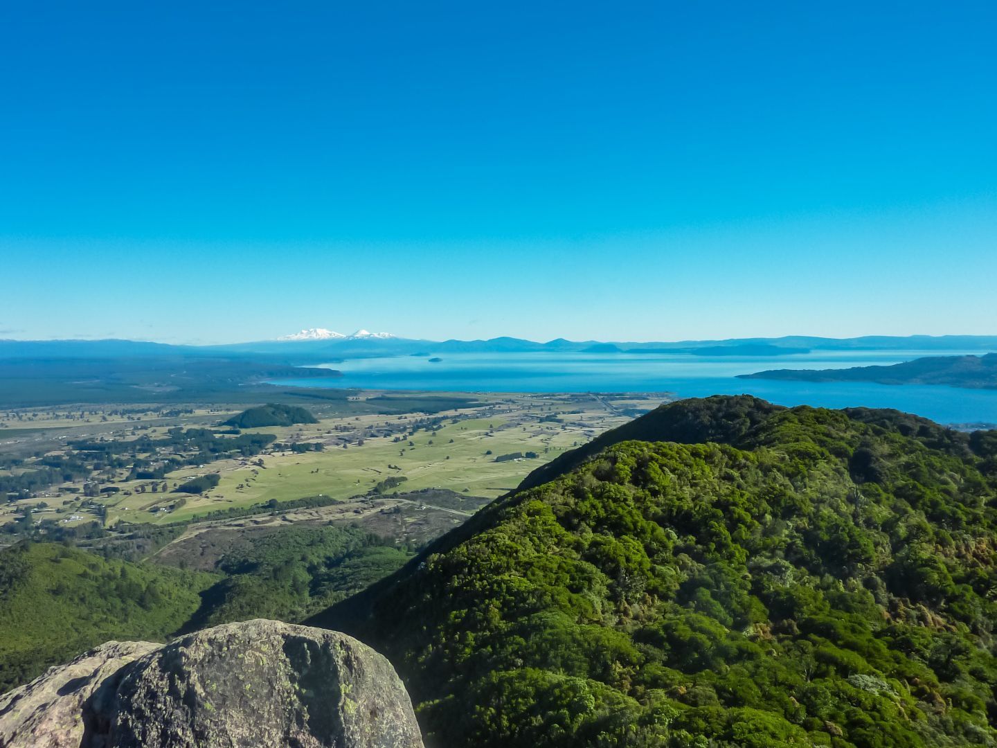 A view from Mount Tauhara over Taupo