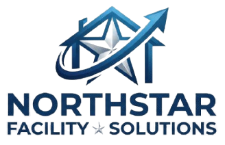 Northstar Facility Solutions logo with blue house, roof, and upward arrow above company name