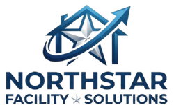Northstar Facility Solutions logo with blue house and upward arrow icon