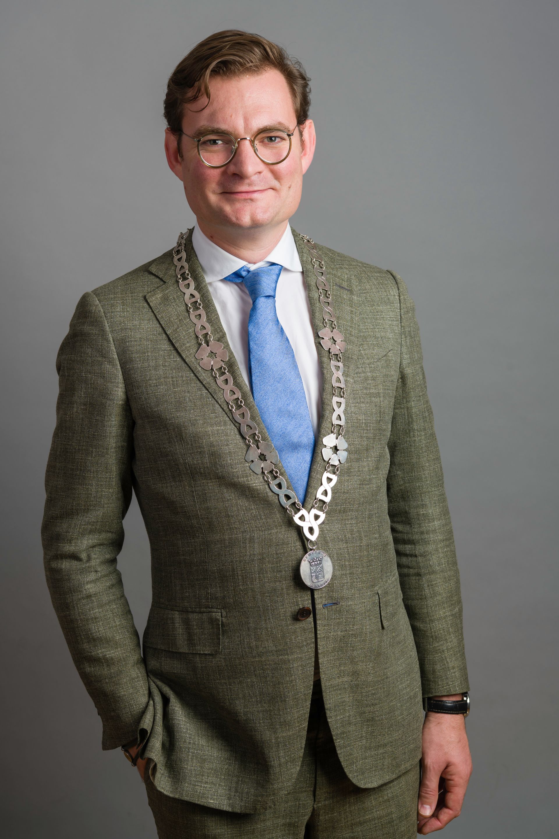 Portret van Burgemeester Constantijn op den Haar van de Gemeente Kapelle