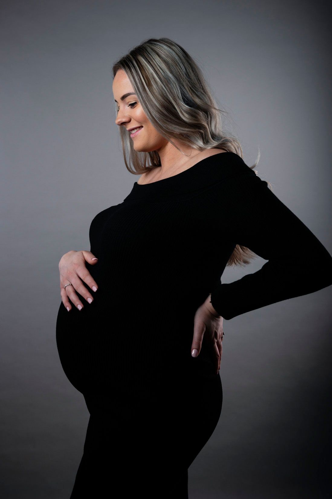 Zwangerschapsfoto in de studio