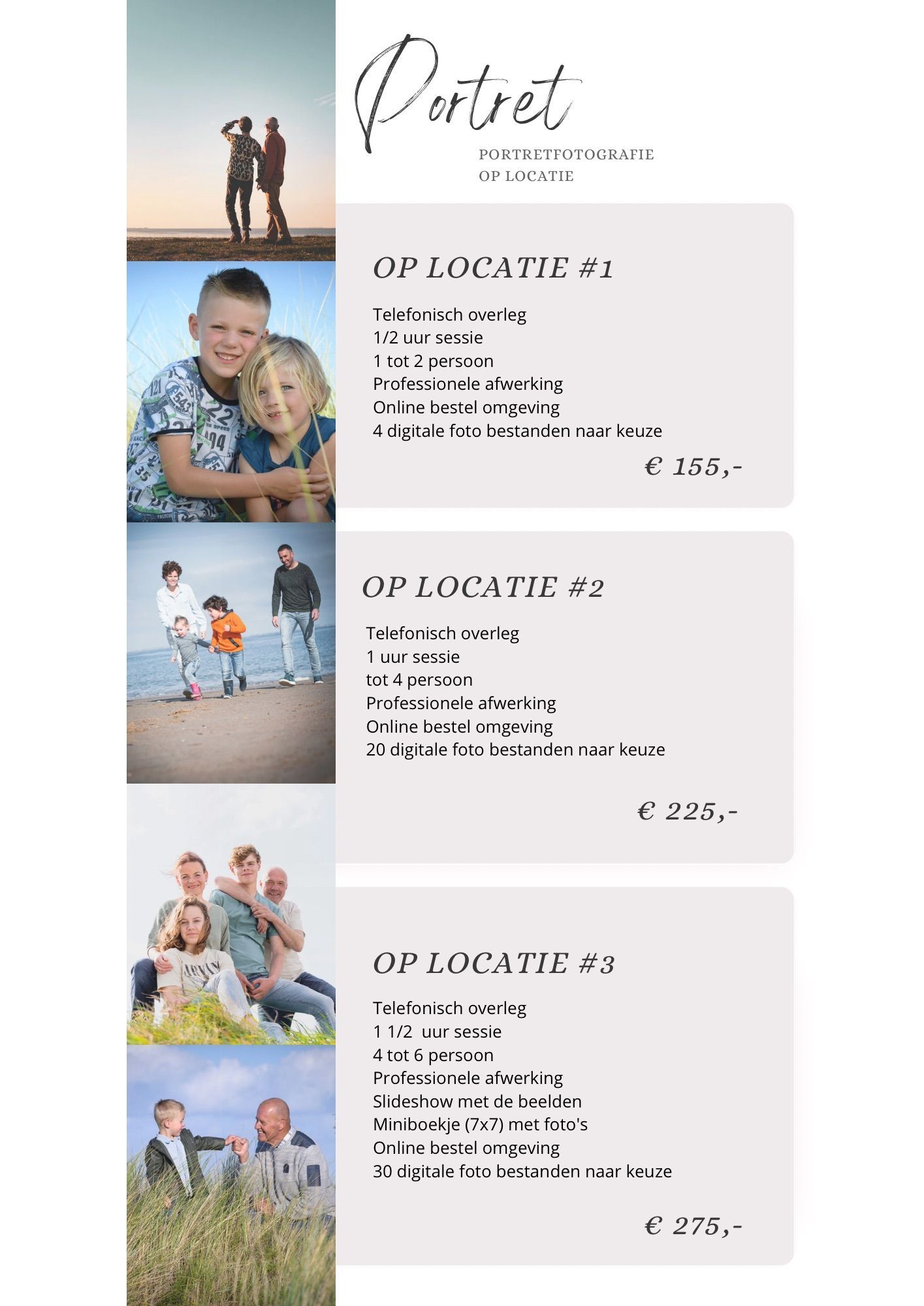 Tarieven fotografie 