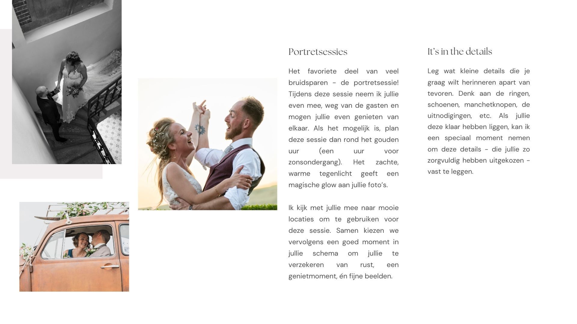 Informatie over trouwreportage