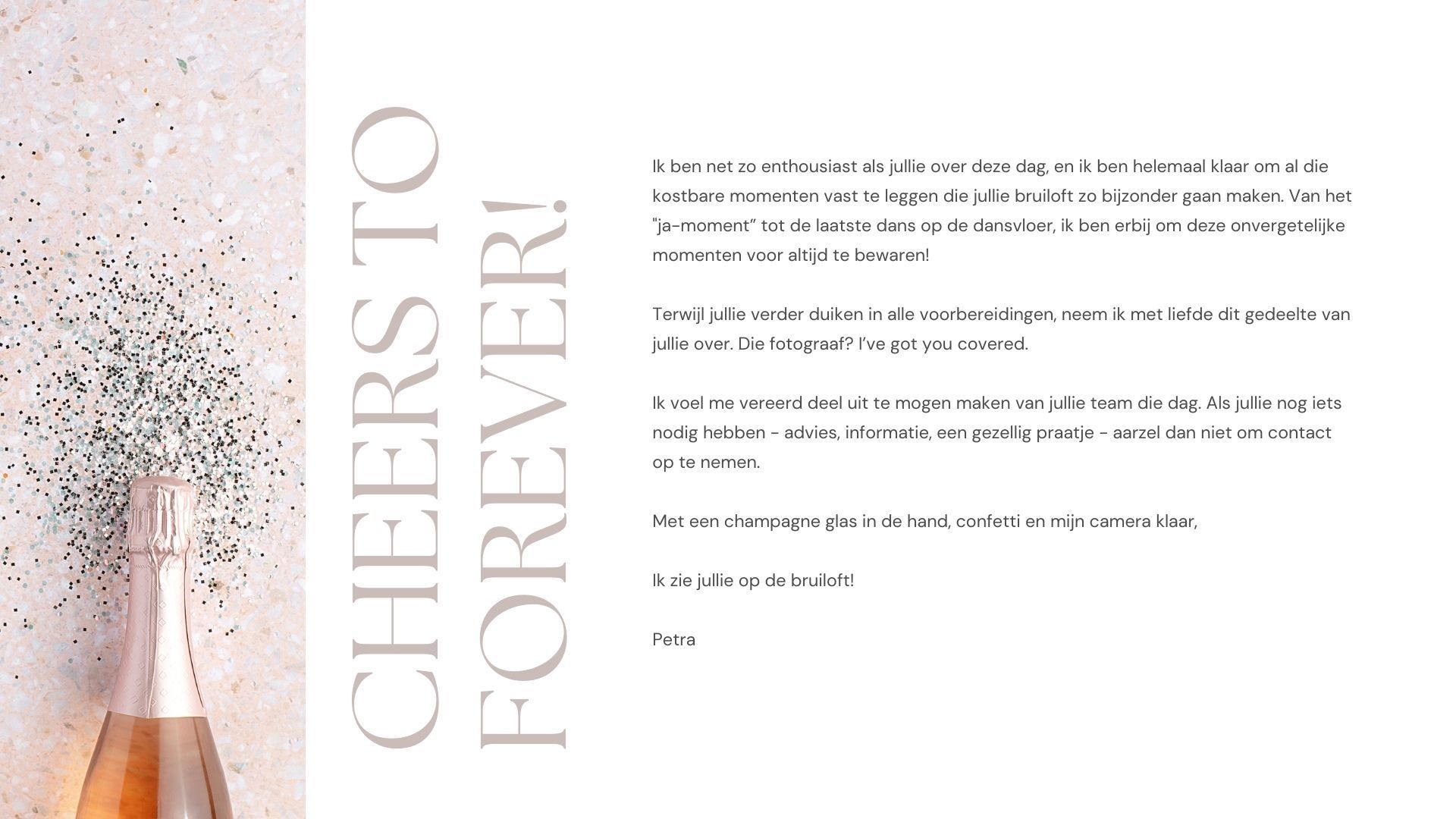 Informatie over trouwreportage