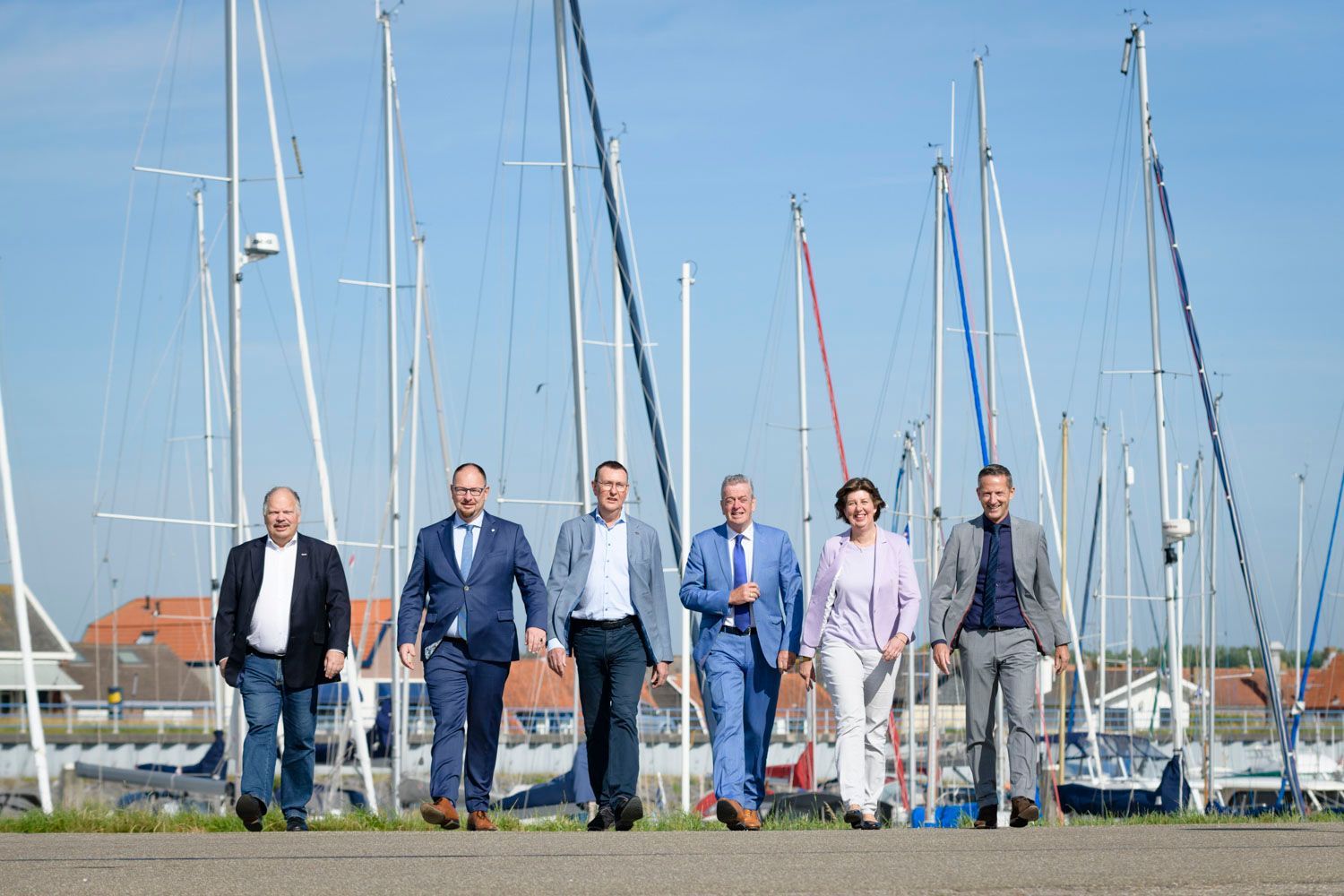 Portret op locatie van burgemeester en wethouders / B&W Gemeente Kapelle