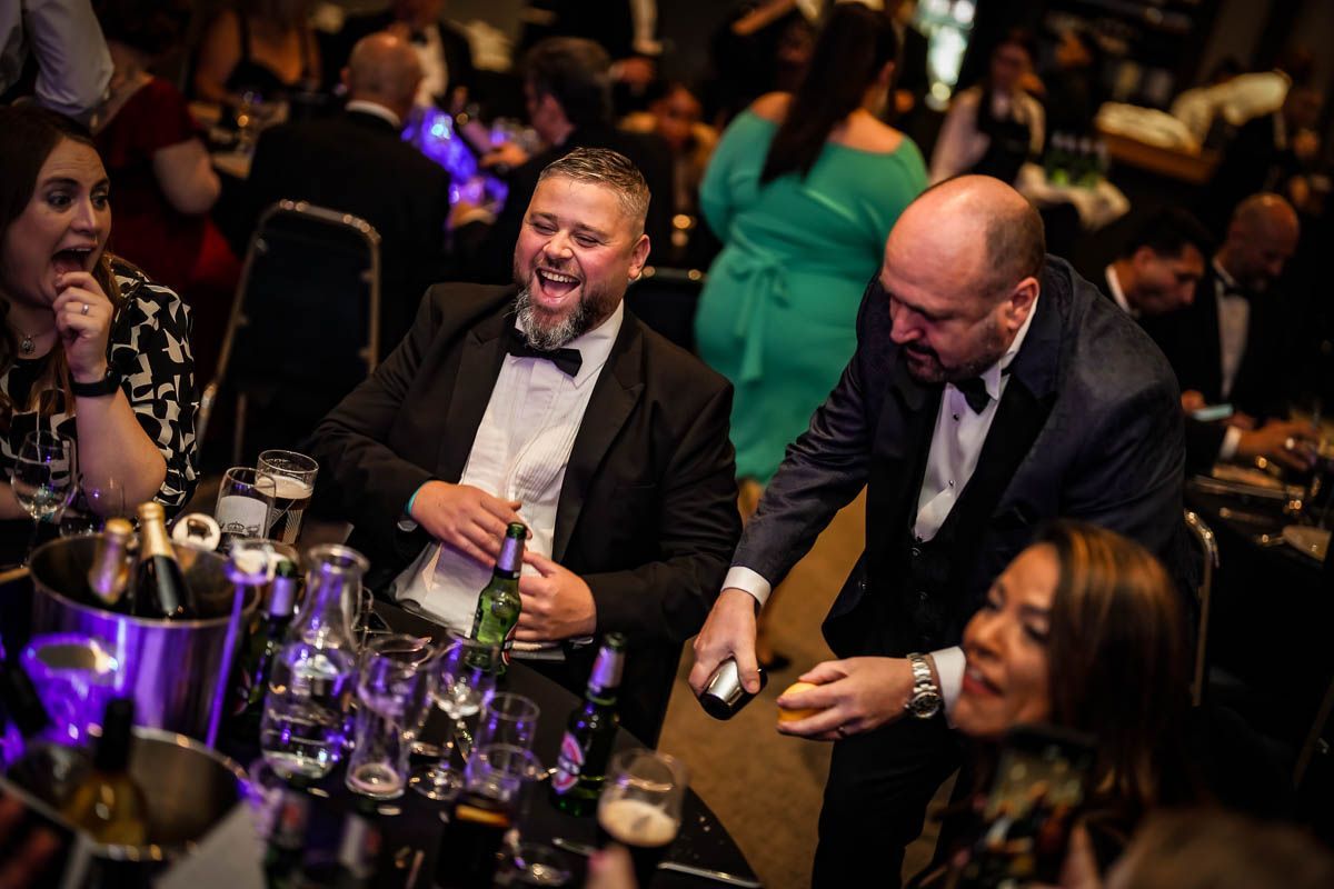 Paul Roberts Dinner Table Magician at a corporate event in Llangollen.