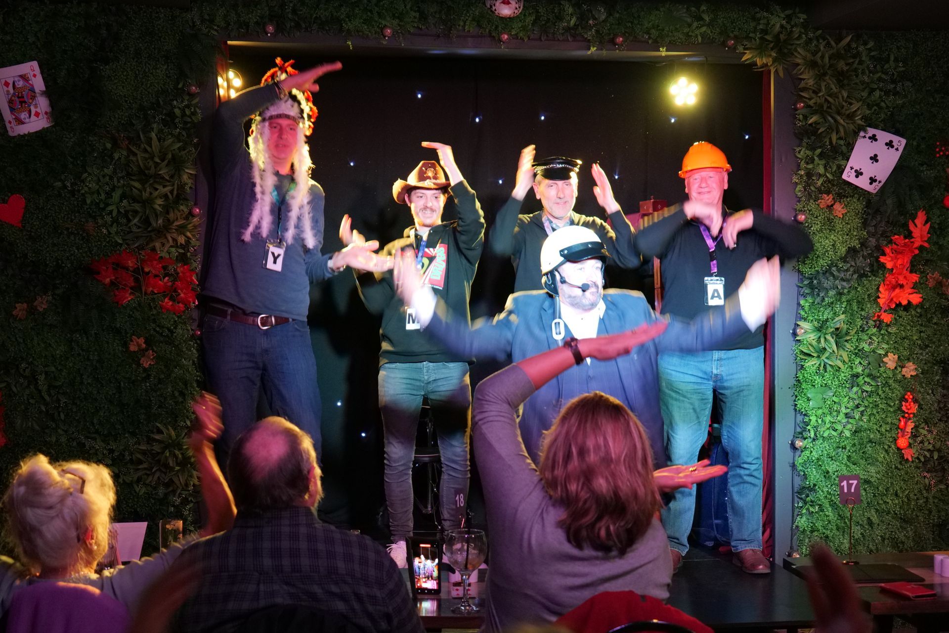 Having fun creating magic on stage with guests at The Racecourse Chester