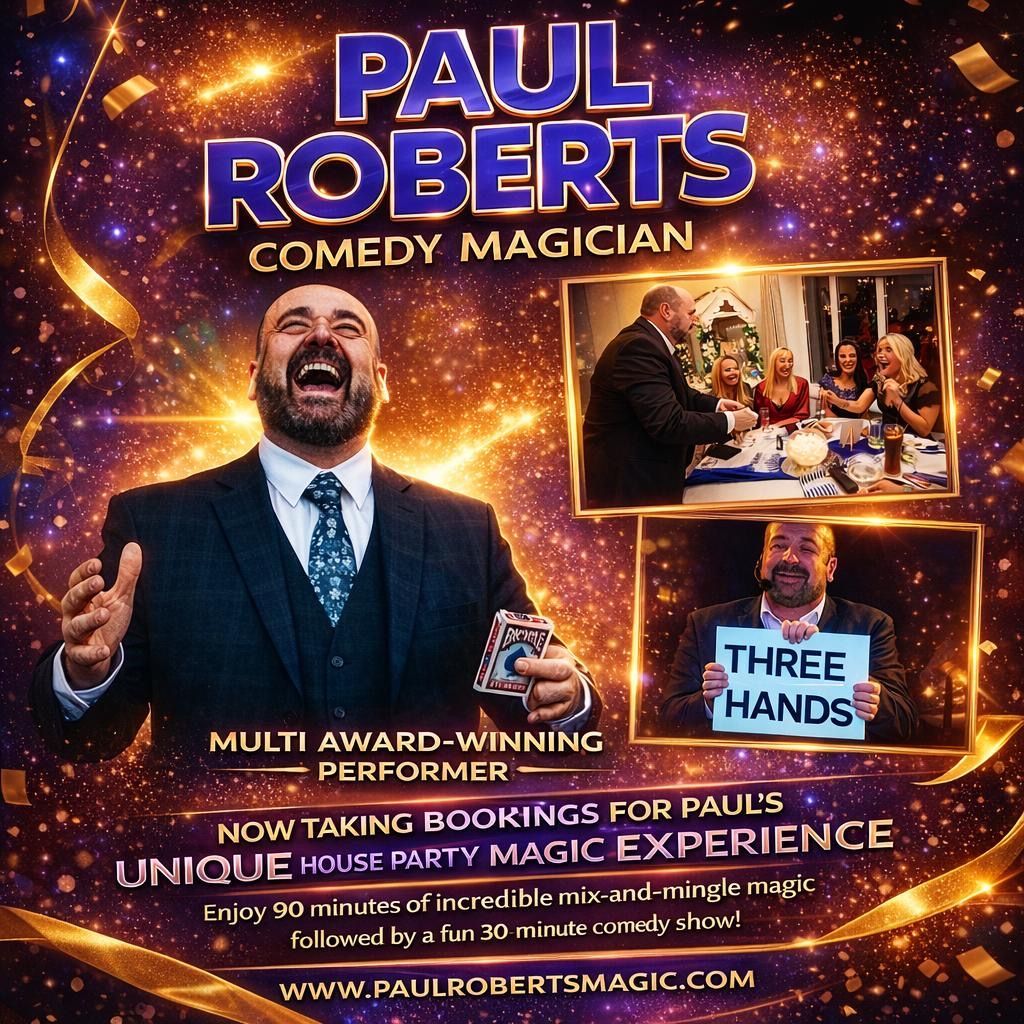 Diverse Party Magician Paul Roberts is available for any event