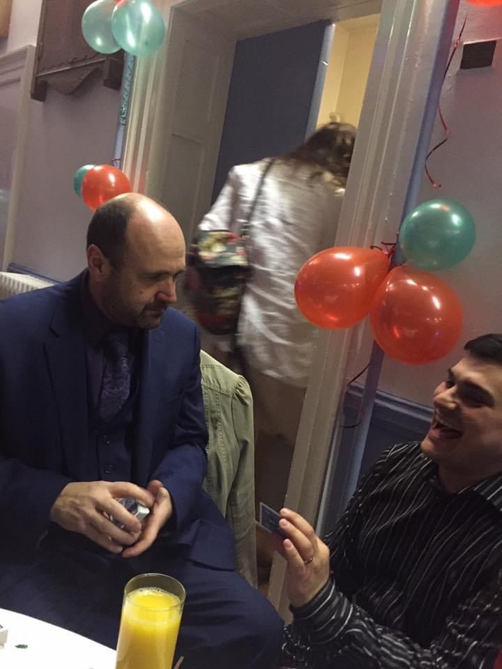 Paul Roberts Magician at a house in Manchester.