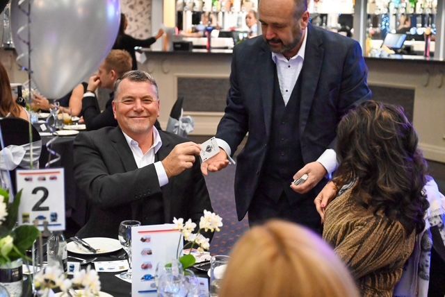 Paul Roberts at a corporate event in Salford