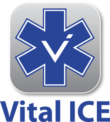Blue medical star symbol with a white
