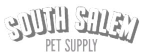 The logo for south salem pet supply is black and white.