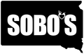 Black and white Sobo's logo.