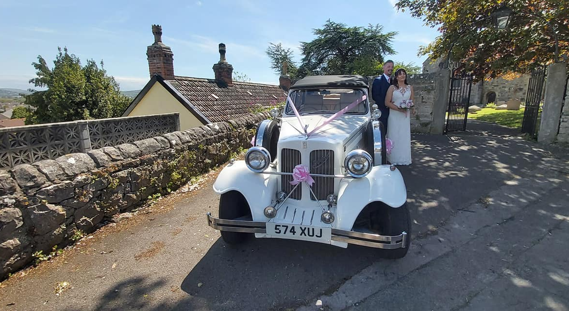 Wedding Car at St Martin's Church Worle Wedding Car at St Martin's Church Worle