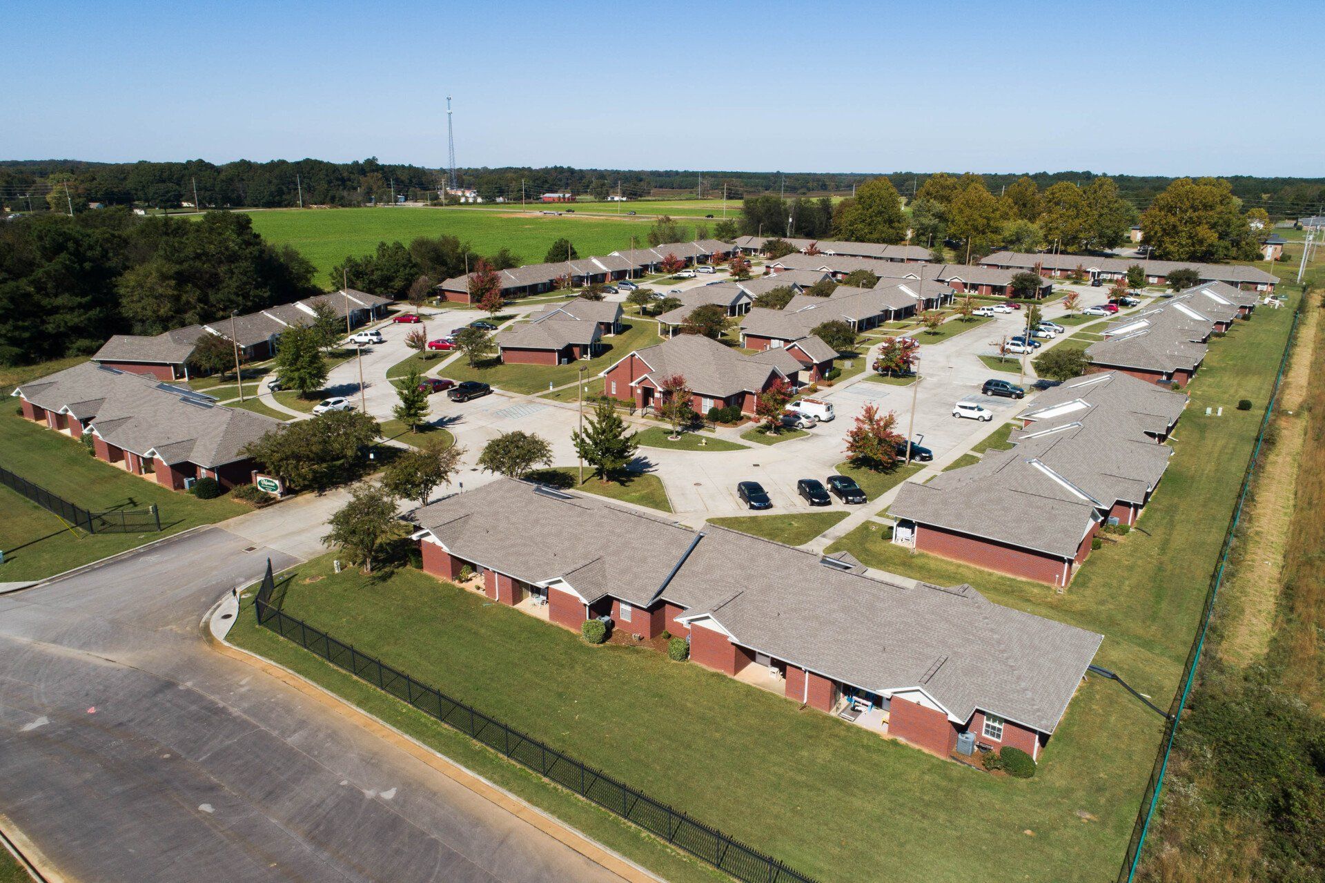 aerial view of the community