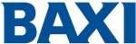 Logo BAXI blu su sfondo bianco
