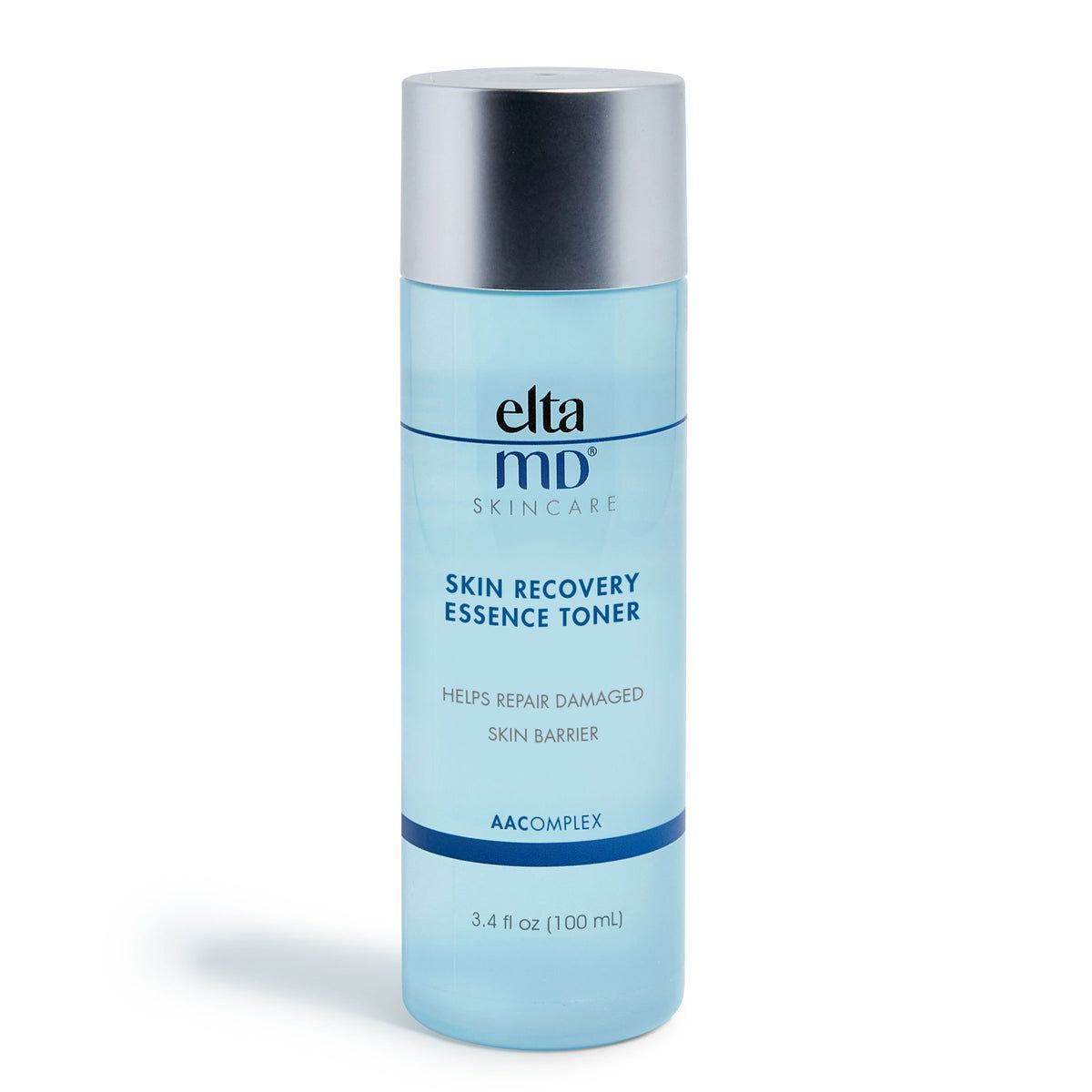 A blue bottle of elta skin recovery essence toner