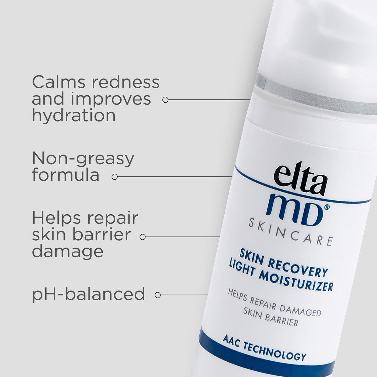 A bottle of elta md skin recovery light moisturizer