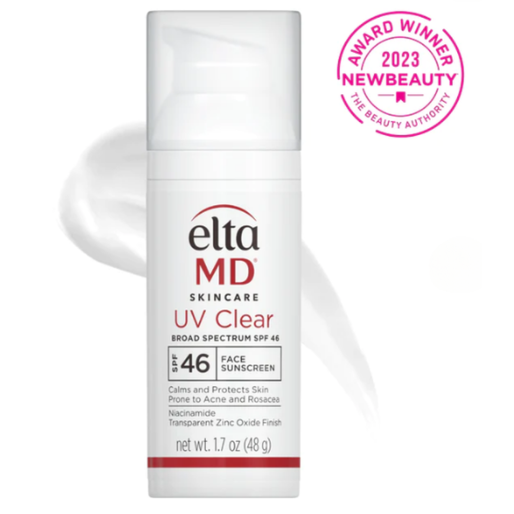 A bottle of elta md skincare uv clear face sunscreen